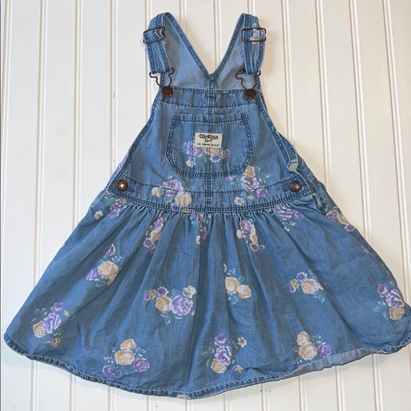 OshKosh B'gosh Other - Oshkosh Floral Overall Dress Girls Size 4T